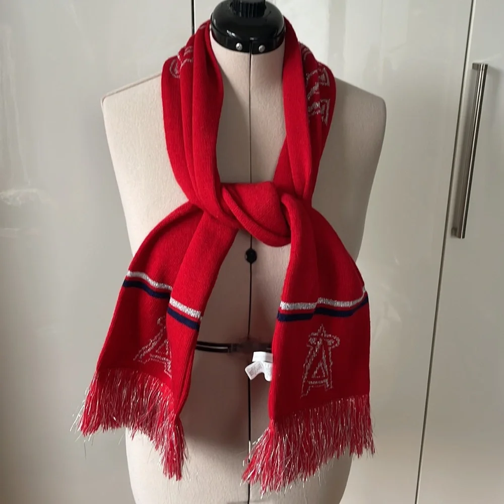 Forever ANGELS Scarves in Red/Silver/Blue One Size NWOT